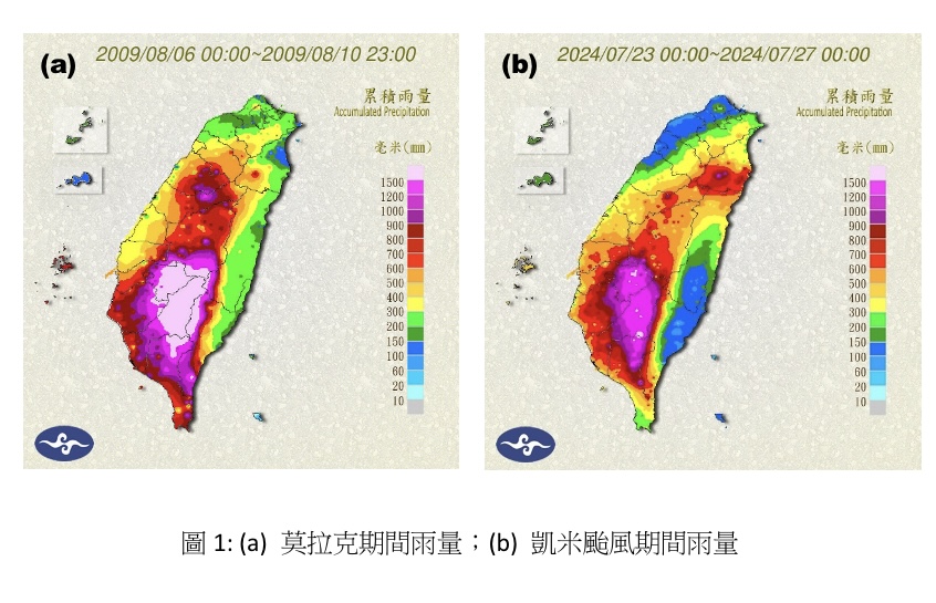  曾建翰》凱米颱風雨量超越莫拉克颱風雨量？ 